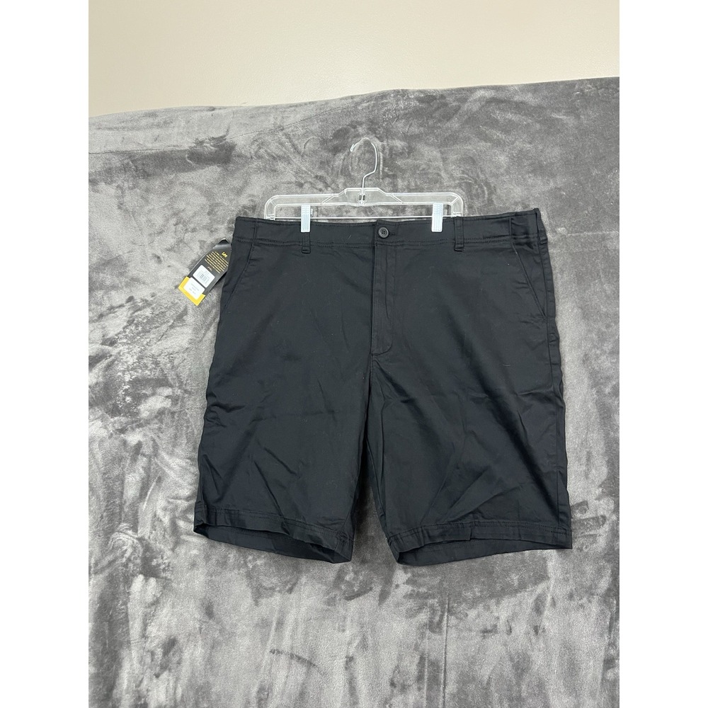 Lee Shorts Mens 42 Black Motion Stretch Golf 10" Inseam